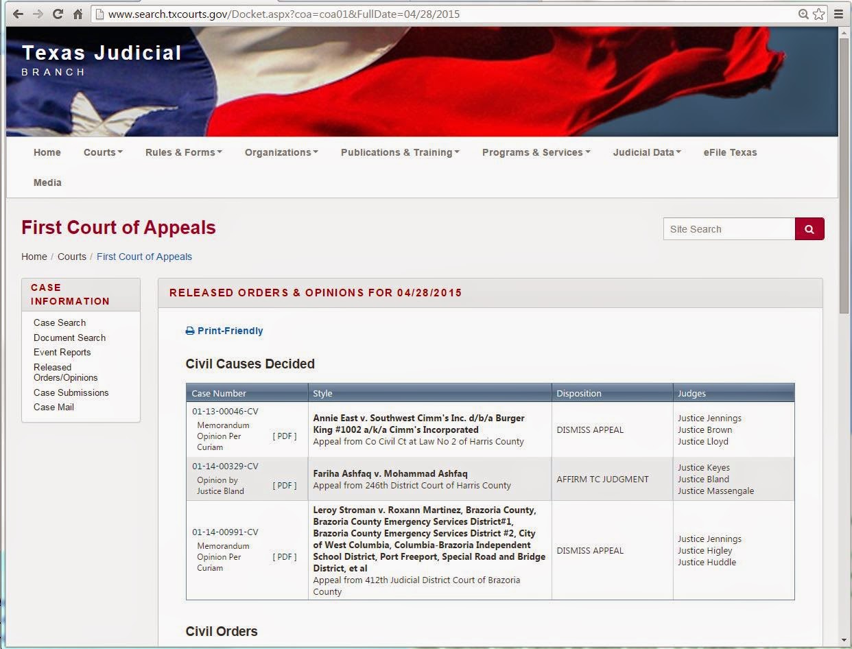 Houston Courts Cases: I thee talaq x3 First Court of Appeals Houston Courts Cases: I thee talaq x3 First Court of Appeals