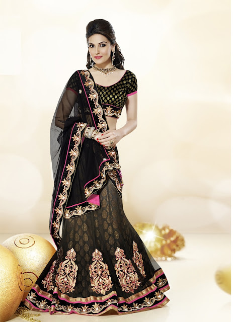 Latest Black Color Lehenga Choli Designs for Weddings