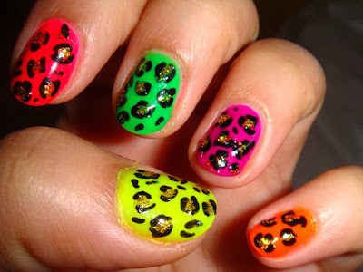 Zebra and Cheetah Nail Designs