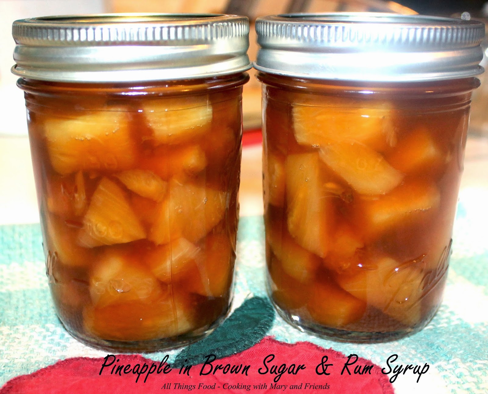 Cooking With Mary and Friends Pineapple in Brown Sugar & Rum Syrup
