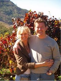 Helga und Peter J. König im Gespräch mit  Stefanie und Thomas Curry,  Curry Premium Wines OHG