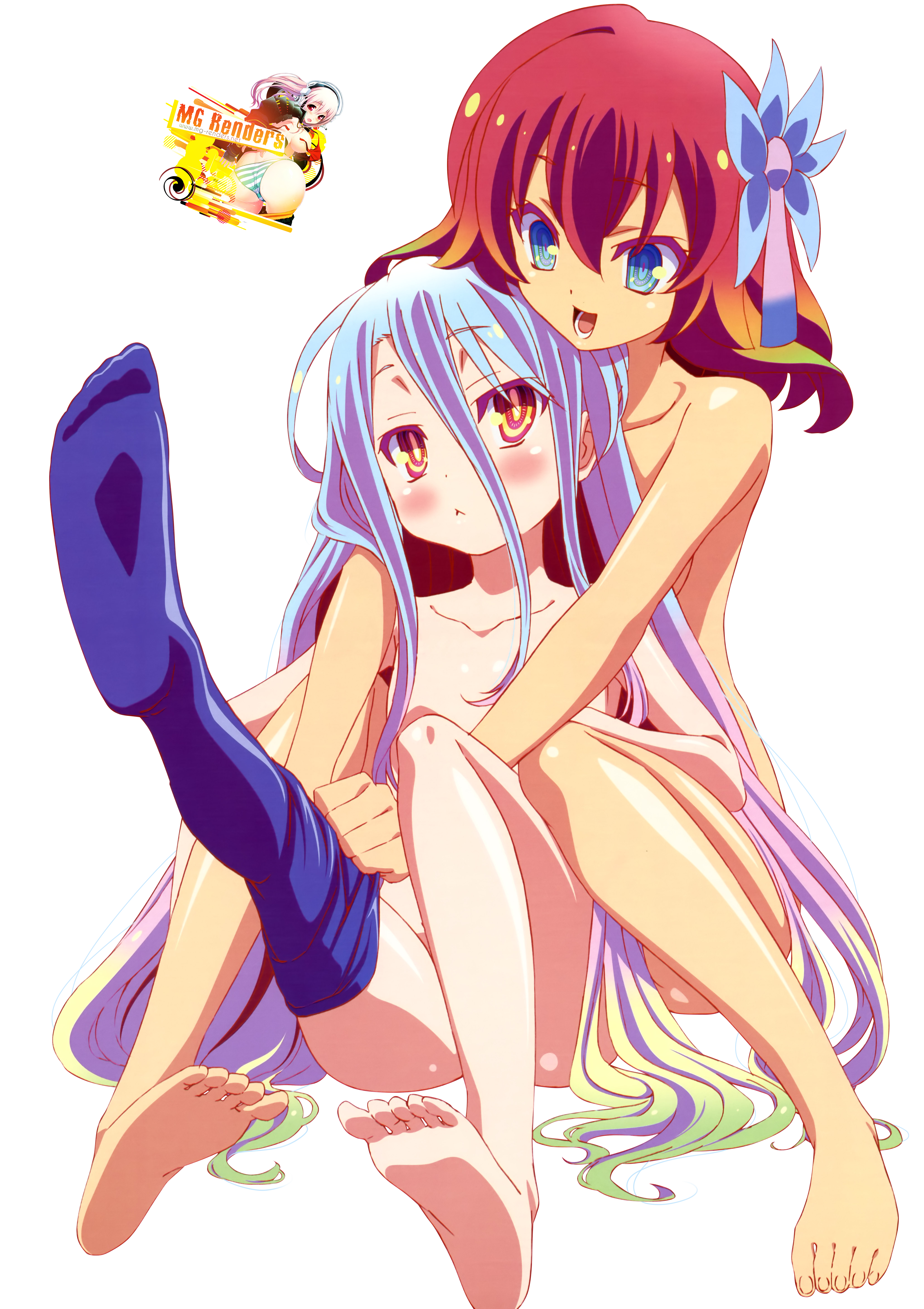 Barefoot,Feet,Loli,Naked,Ecchi, 裸,No bra,No Game No Life,Shiro,Short hair,S...