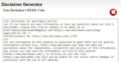 cara membuat disclimer cara mudah dan cepat membuat disclaimer