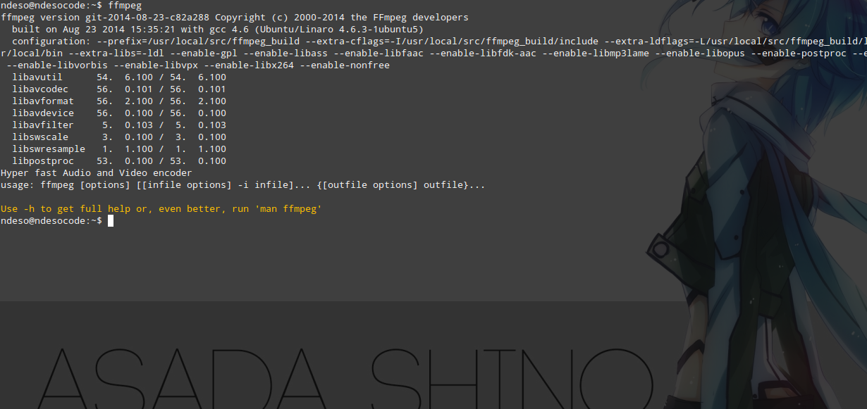 ffmpeg install libfaac