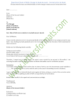 Date of Birth Change in Bank Account - Formal Letter to Bank (sample) Date of Birth Change in Bank Account - Formal Letter to Bank (sample)