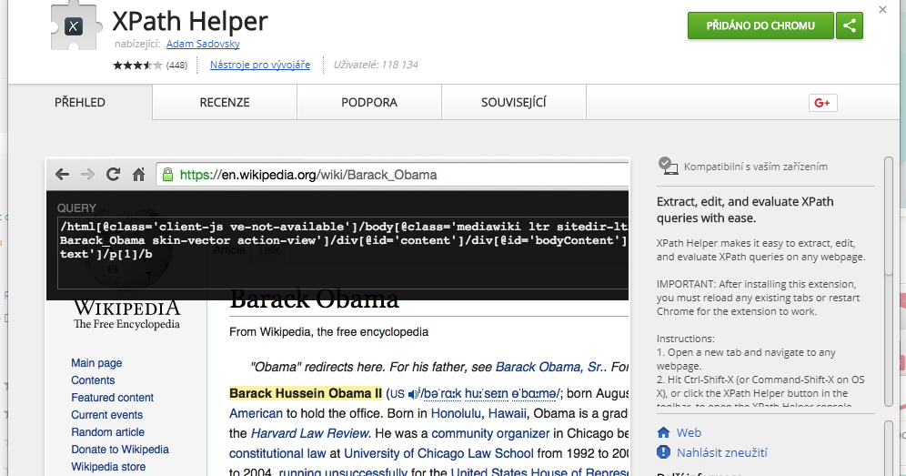 Zbyněk Šulc Programátor XPath helper do Chrome