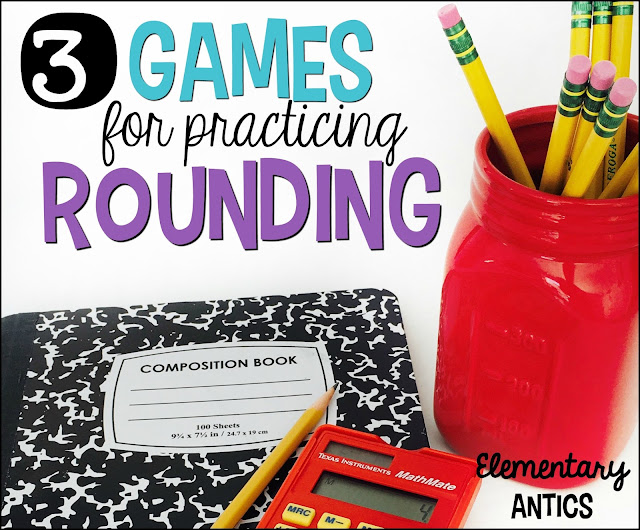 Find out three easy, hands on games for practicing rounding numbers. These games will work for rounding to the nearest ten and hundred (and even thousands or ten thousands)!
