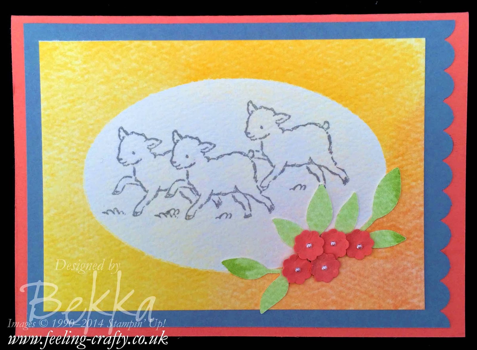 Counting Sheep - A Storybook Friends Card by UK Stampin' Up! Demo Bekka - she taught this at a class check it out here