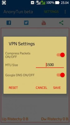Mengatur Toggle VPN Anonytun Mengatur Toggle VPN Anonytun