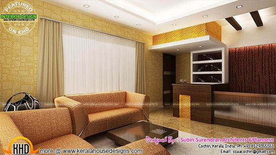 Kerala interior design : Living room