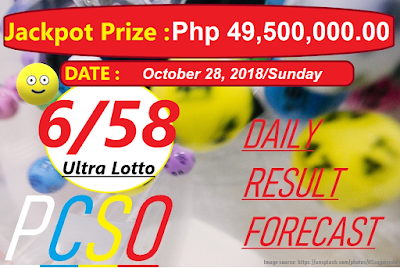 6 58 lotto result october 14 sept 2018