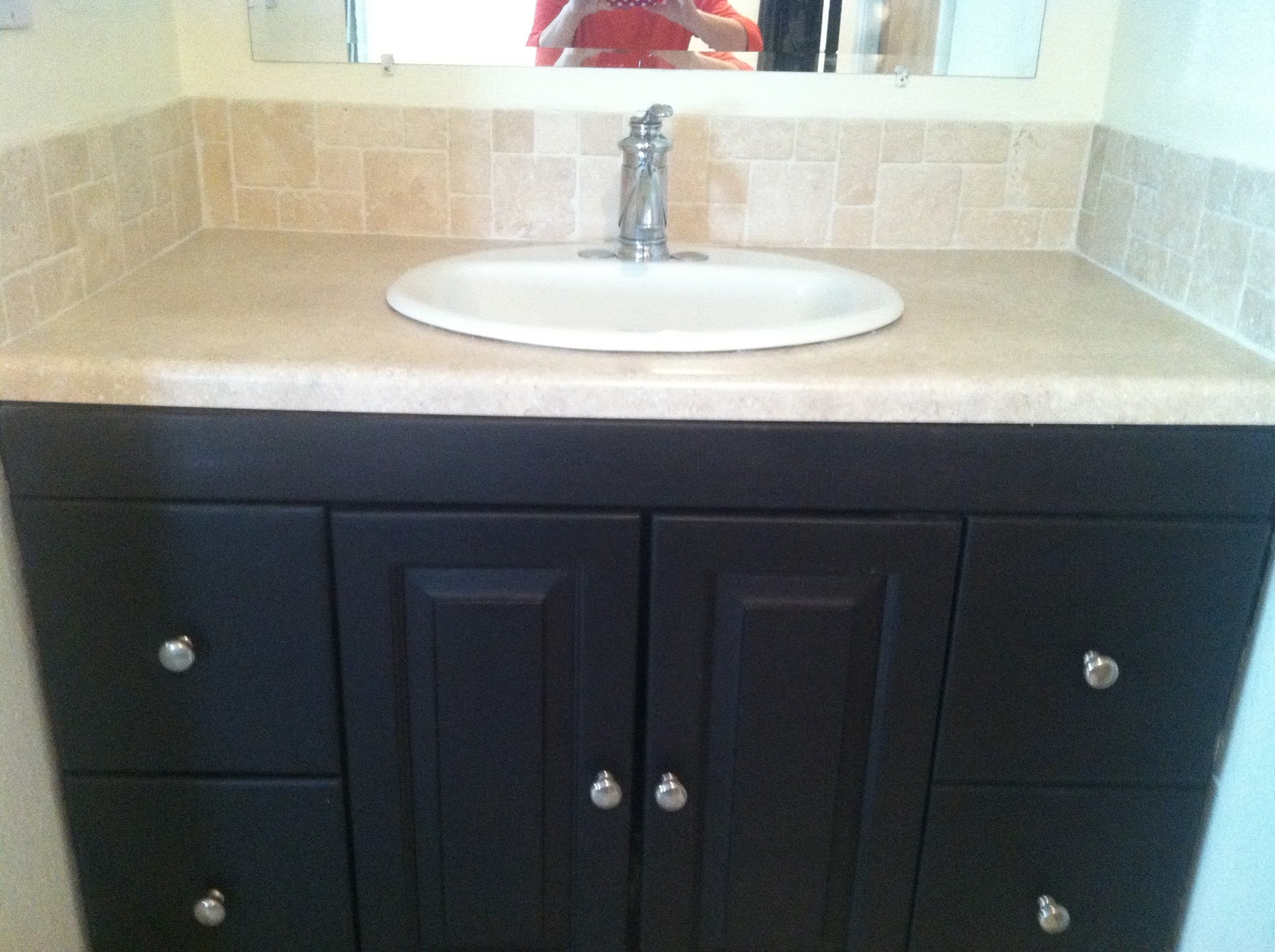 Fresh Redesign Bathroom Vanity reDesign for under 60! Staining Oak