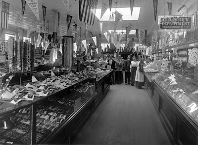 Interior of Woolworth's store, Brookline Village, 1914