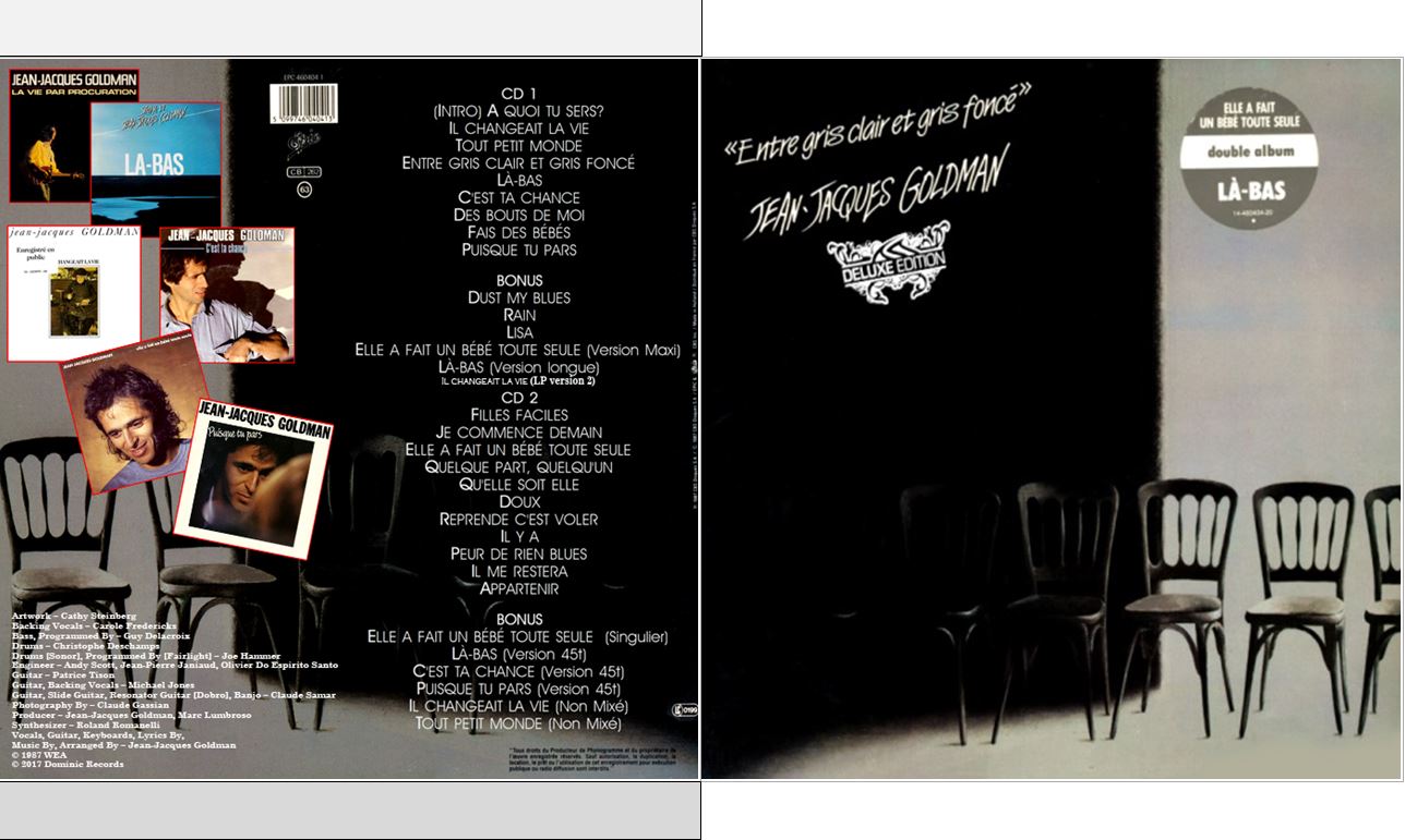 MUSICOLLECTION JEAN JACQUES GOLDMAN Entre Gris Clair Et Gris Foncé (Expanded Version) 1987 MUSICOLLECTION JEAN JACQUES GOLDMAN Entre Gris Clair Et Gris Foncé (Expanded Version) 1987