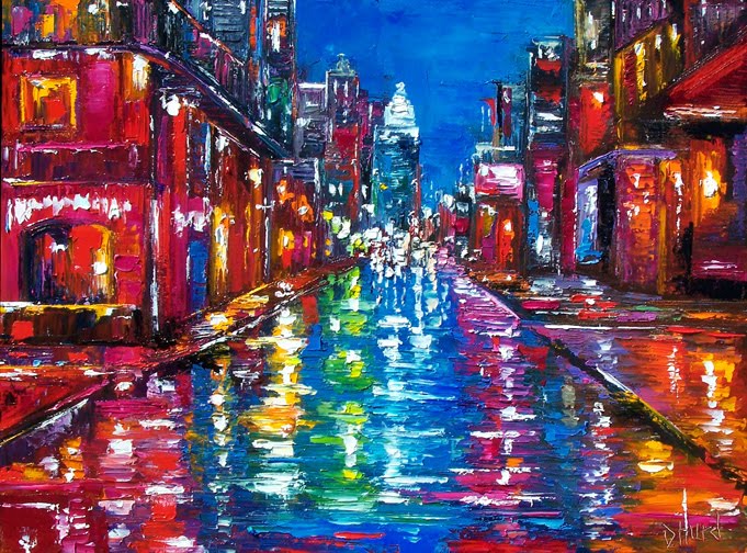 Debra Hurd Original Paintings AND Jazz Art New Orleans Cityscape