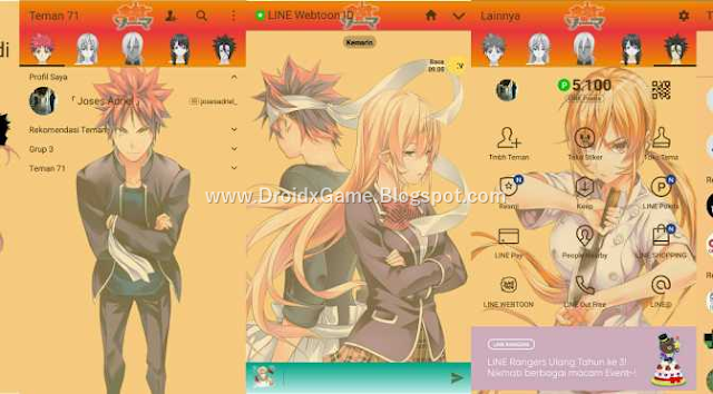 Download Tema Line Anime SHOKUGEKI NO SOMA Download Tema Line Anime SHOKUGEKI NO SOMA