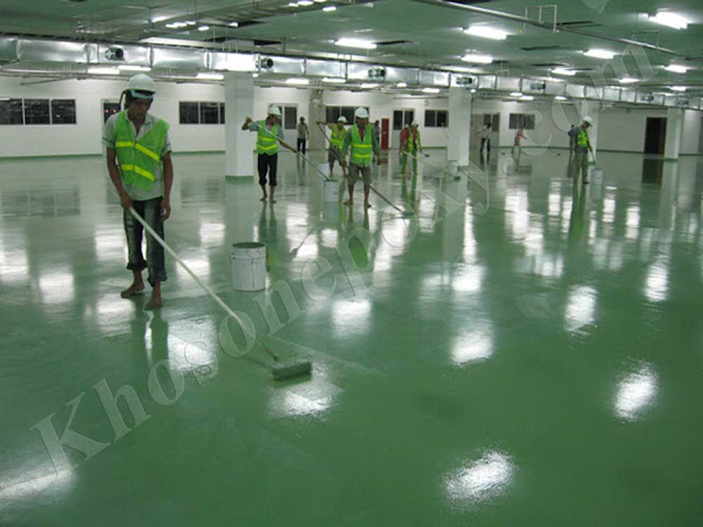 Quy trình chuẩn thi công sơn sàn Epoxy gốc nước và gốc dầu