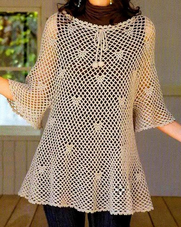 Crochet Sweaters: Crochet Patterns of A Wonderful Tunic