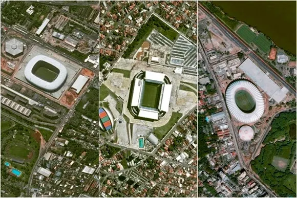 GALERI: Stadion-stadion Piala Dunia 2014 Brasil dari Luar Angkasa