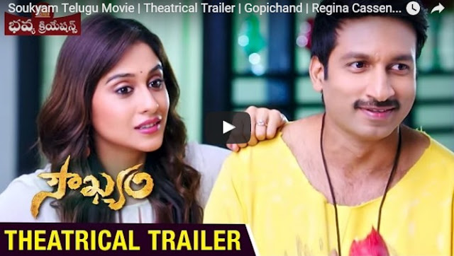 Soukyam Telugu Movie | Theatrical Trailer | Gopichand | Regina Cassendra | Anup Rubens
