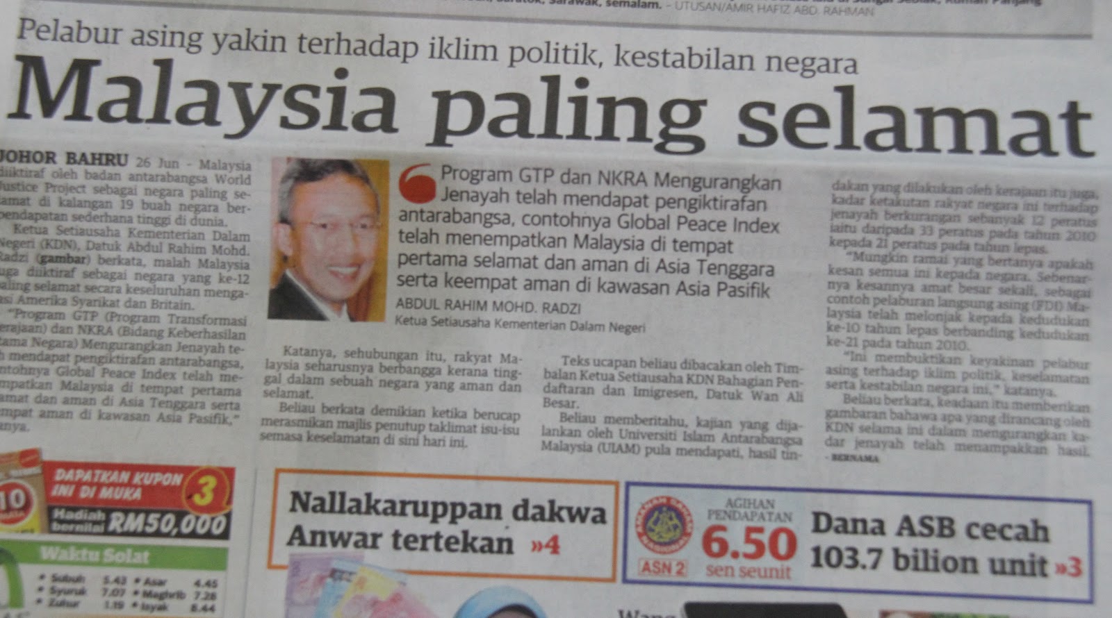 Alhamdulillah Malaysia Masih Aman Indeks Jenayah Sehingga April This Image Has Been Resized Click Bar To View The Full Original Is Sized 1600x890