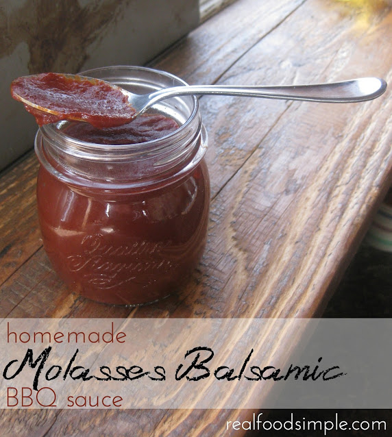 molasses balsamic BBQ sauce | realfoodsimple.com