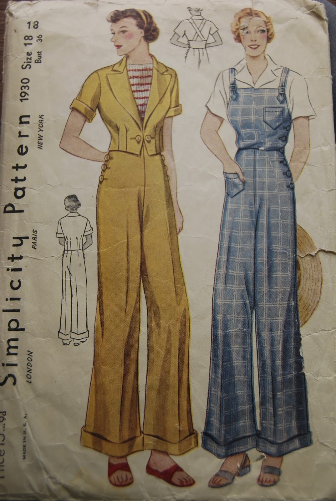 LilliansEnsembles Copying 1940 trouser/dungarees patterns