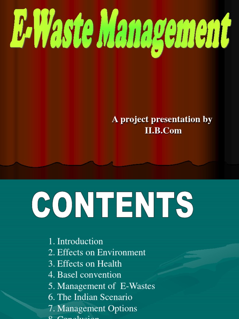 Poster on e-waste in ms word picture