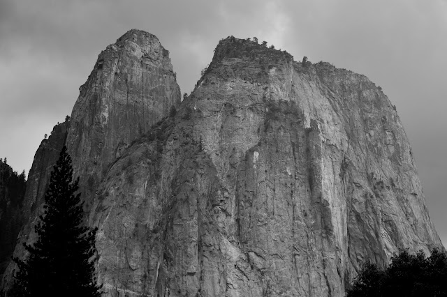 Cathedral Rocks as seen from Yosemite Valley