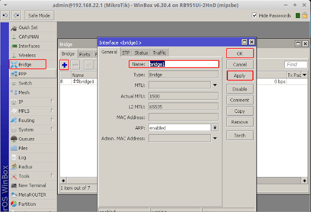 Cara Setting Bridge Interface di Mikrotik Cara Setting Bridge Interface di Mikrotik