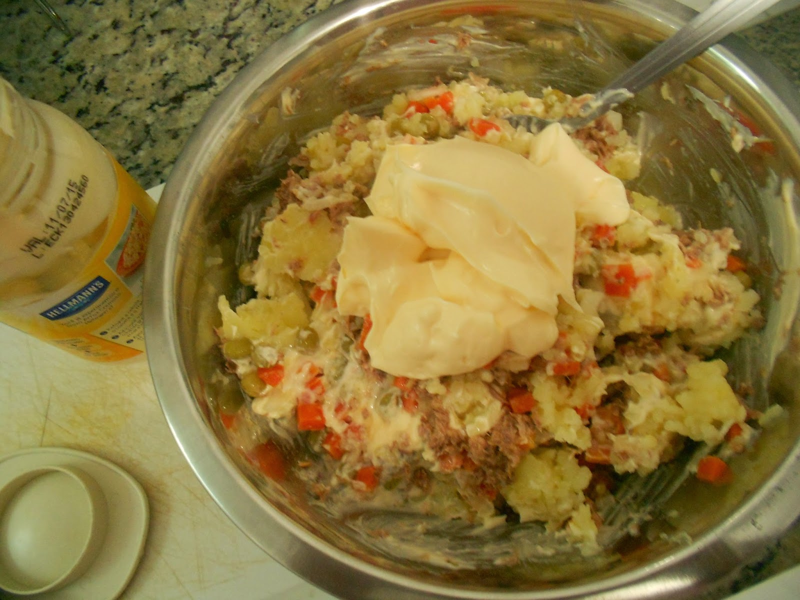 Salada ou Purê de Batata, Maionese com Atum. - Mãe Sem Fronteiras