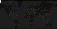 Generar un mapa con la localización IP de los ataques a una red en tiempo real.