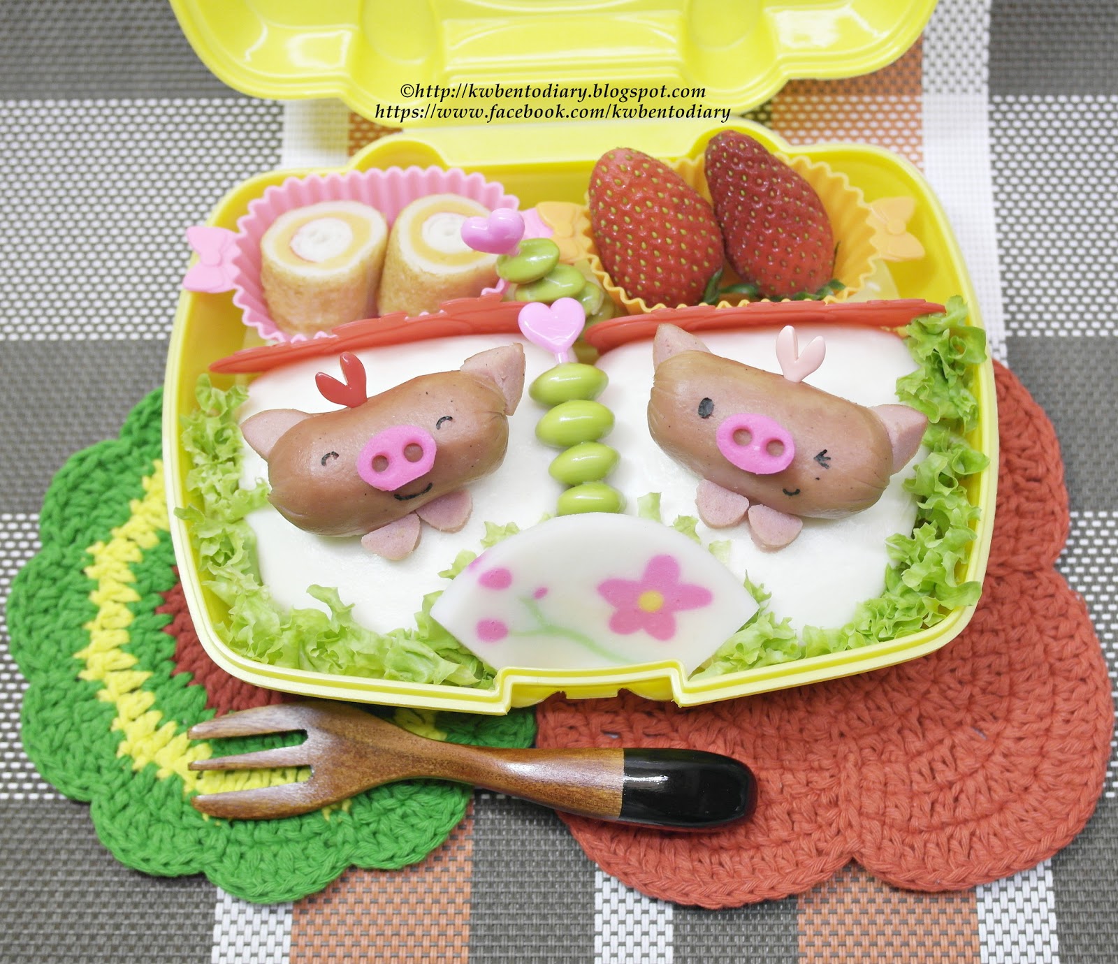 Karenwee's Bento Diary: Bento#May14~Cute Piggy & Penguin