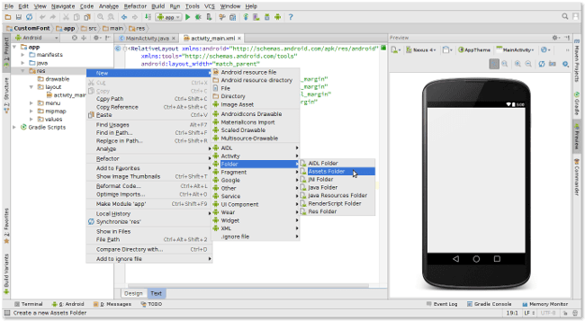 custom font in android fonts for android phone