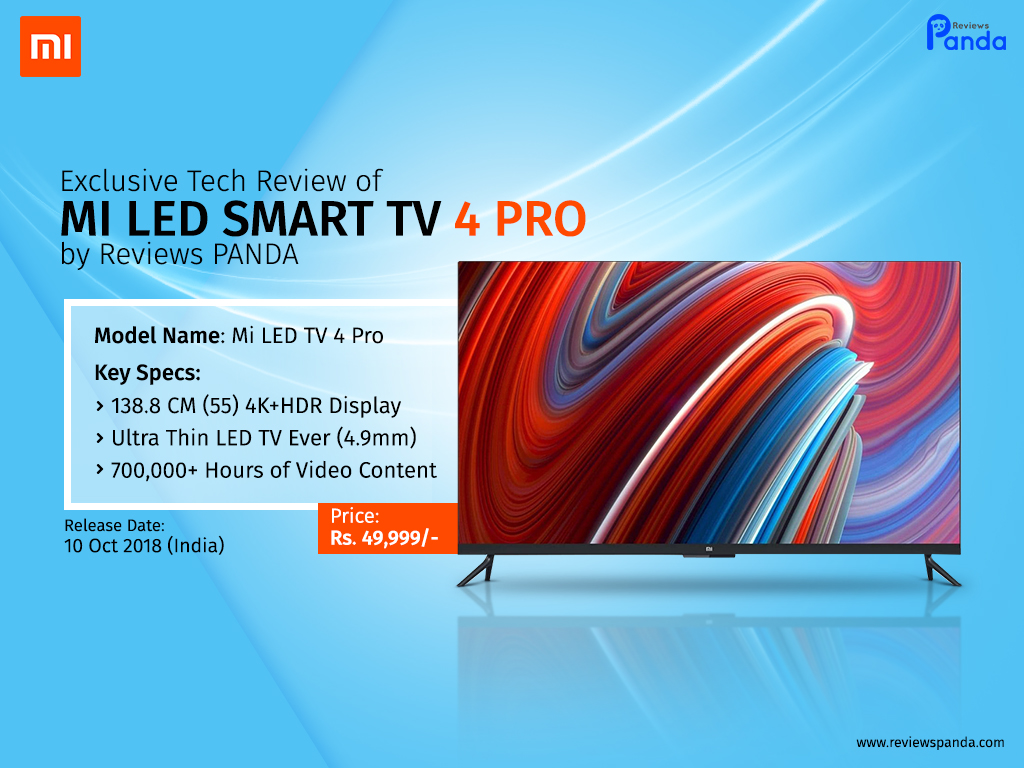 Mi TV 4 Pro Product Review ReviewsPANDA