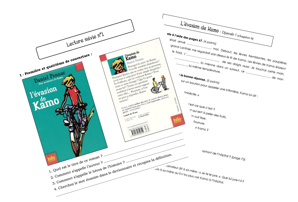Kamo Et Moi Correction Fiche De Lecture L'évasion de Kamo, de Daniel Pennac
