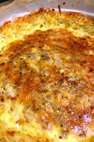 Easy meal ideas to get dinner on the table fast on busy nights - ham and cheese quiche with hashbrown crust