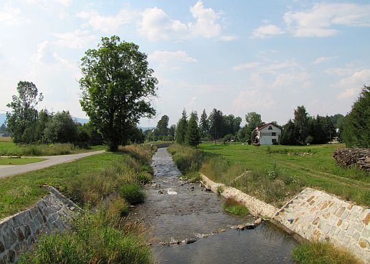 Wilkanów, rzeka Wilczka. Wilkanów, rzeka Wilczka.