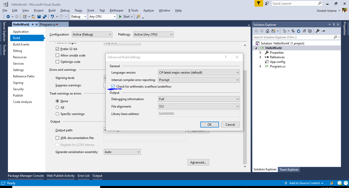 Variable Scope, Overflowing Checked and Unchecked Keywod