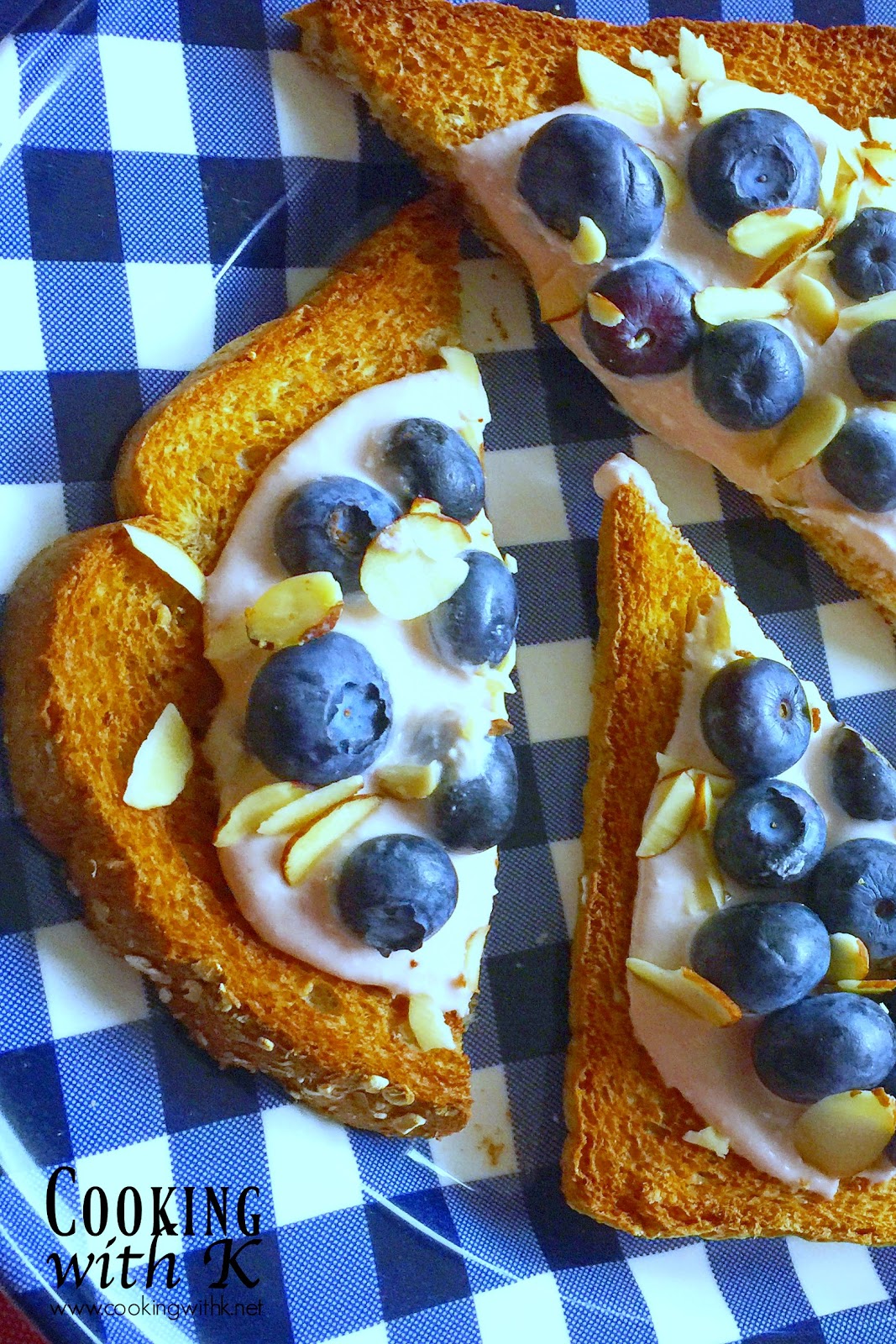 Whipped Blueberry Feta Cheese Toast