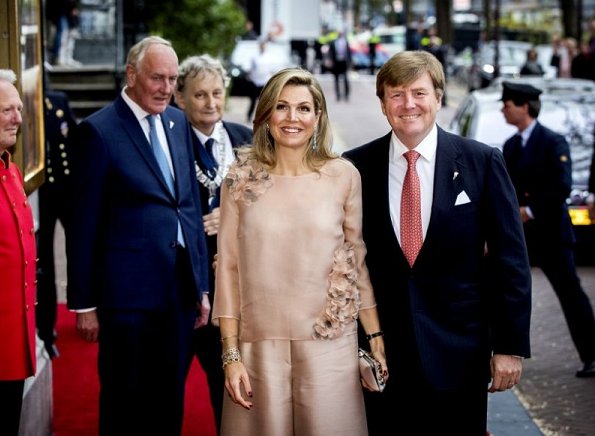 Queen Maxima wore Natan Silk Dress, Trouser and Top from the new couture collection. Queen Maxima at Freedom concert 