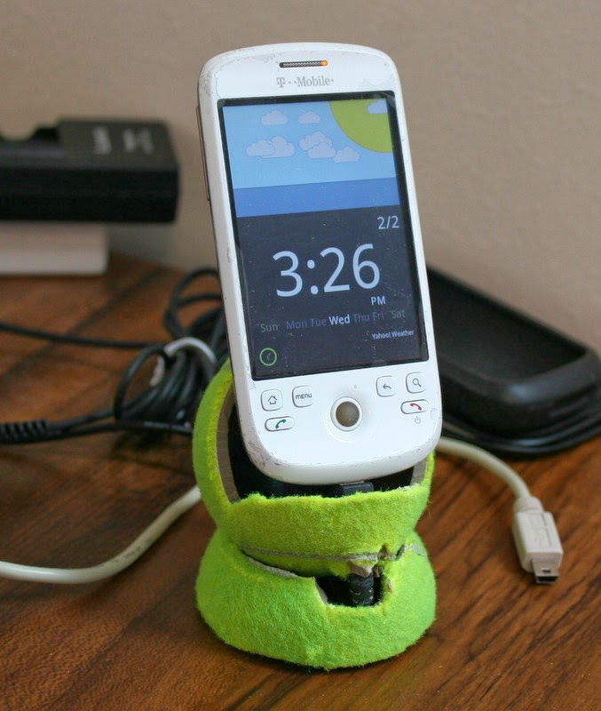 How to Make Phone Charger Stand Using Tennis Balls