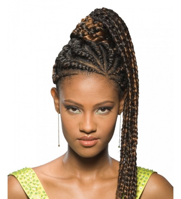 Simple And Single Braided Hairstyles For Black Women 2016