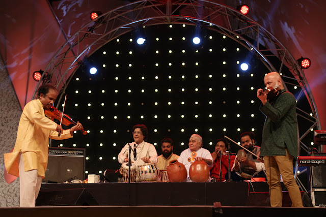 Dr.L.Subramaniam performing at the festival