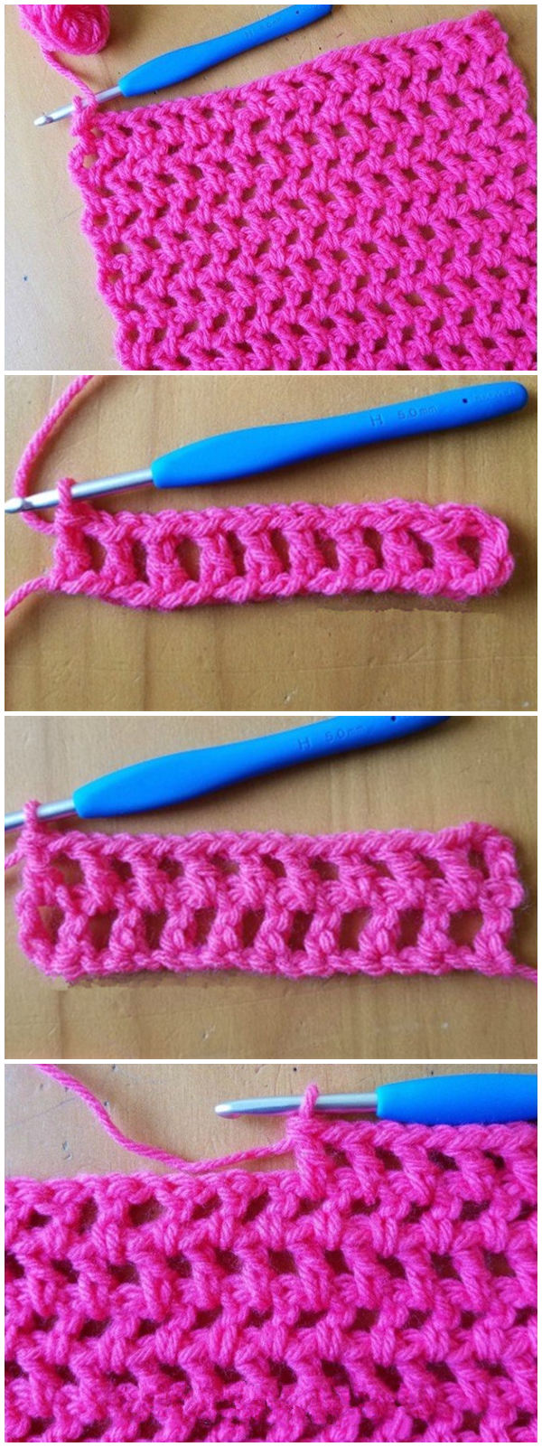 Crochet the Offset Filet Net Stitch