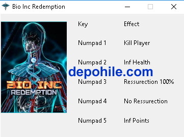 Bio Inc. Redemption (PC) Can,Kill +5 Trainer Hilesi İndir