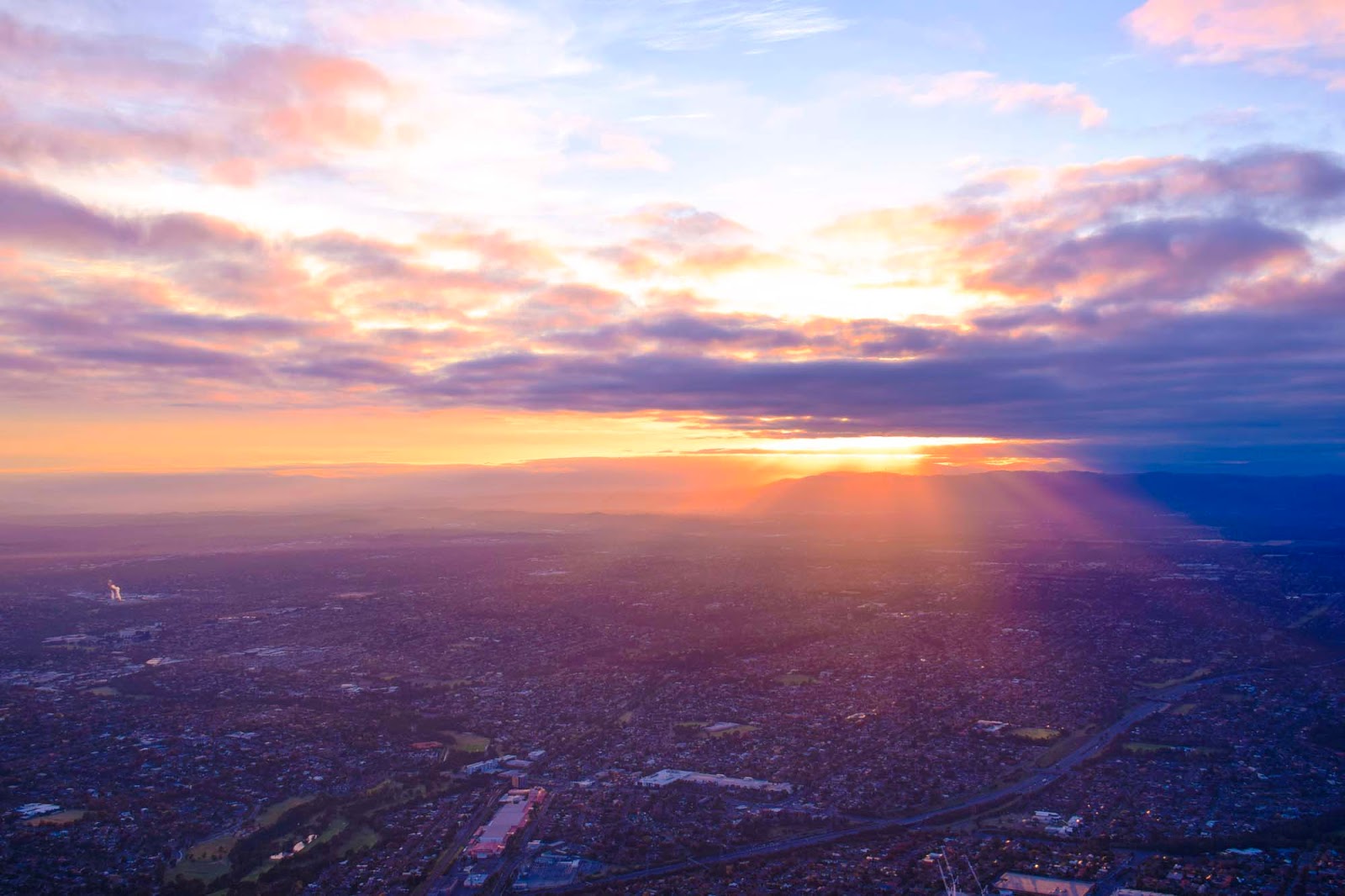 sunrise over melbourne