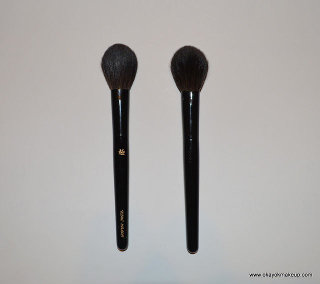 Comparison Suqqu Cheek Brush vs Fine Kalla Cheek Brush (KK002)