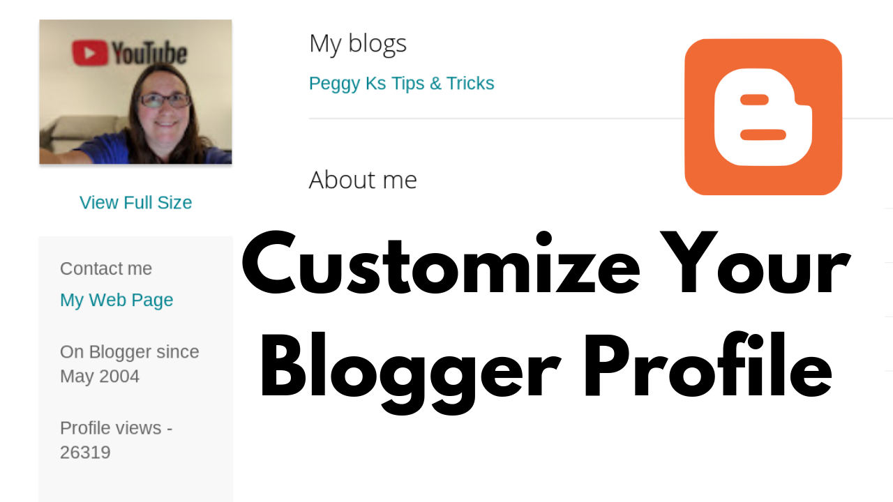 Customize your Blogger Profile