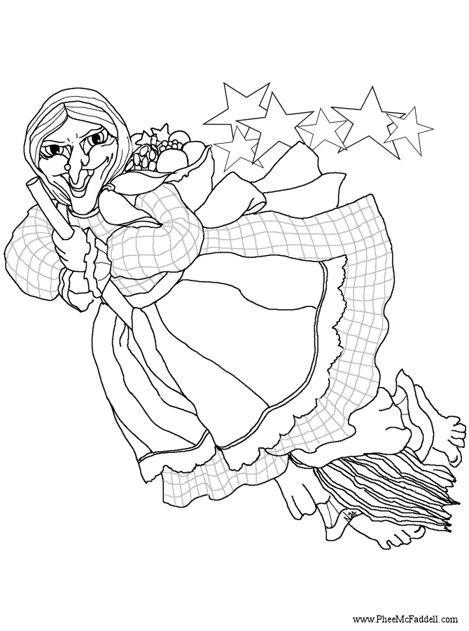 old befana coloring pages - photo #1